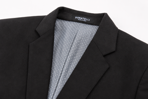 Saco Suede Gennaro Donatelli Slim Fit Negro