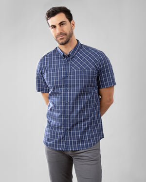 Camisa Manga Corta Vermont Azul