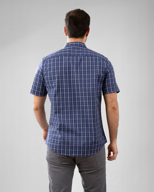 Camisa Manga Corta Vermont Azul