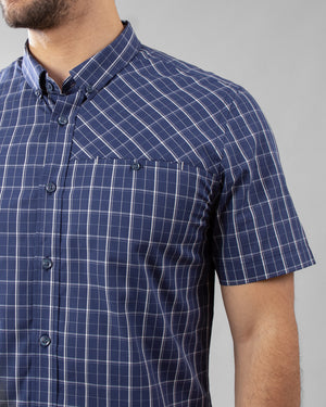 Camisa Manga Corta Vermont Azul