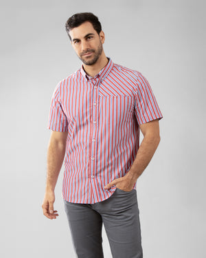 Camisa Manga Corta Vermont Rojo