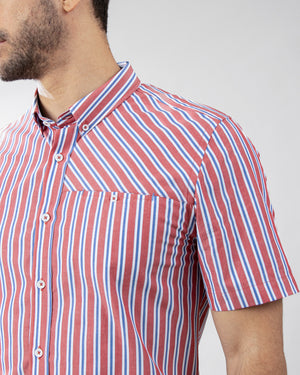 Camisa Manga Corta Vermont Rojo
