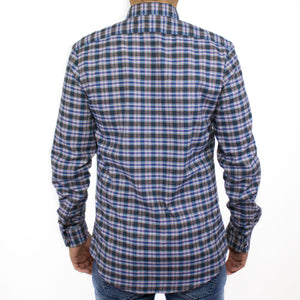 Camisa Lima Shirt Manga Larga Flannel Touch Azul Persia