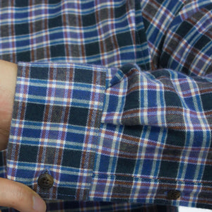 Camisa Lima Shirt Manga Larga Flannel Touch Azul Persia
