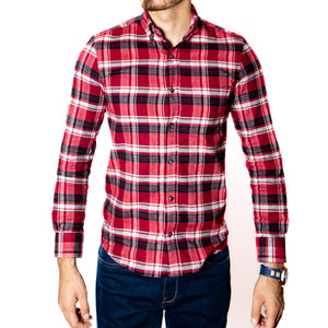 Camisa Lima Shirt Manga Larga Flannel Touch Guinda