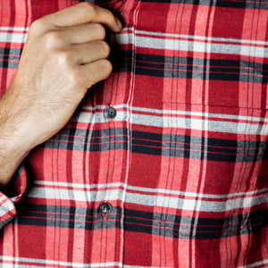 Camisa Lima Shirt Manga Larga Flannel Touch Guinda