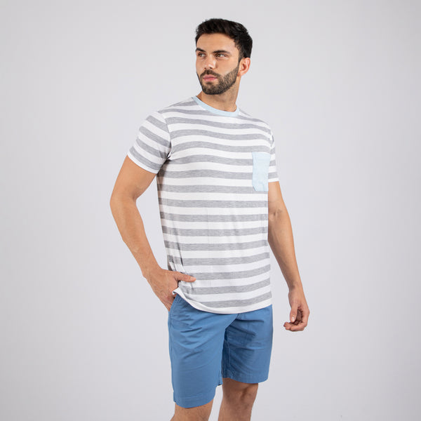 Polo Manga Corta Slim Fit Plomo