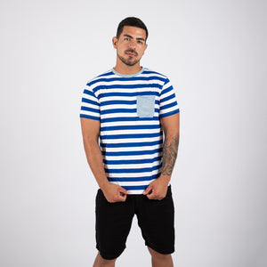 Polo Manga Corta Slim Fit Azulino