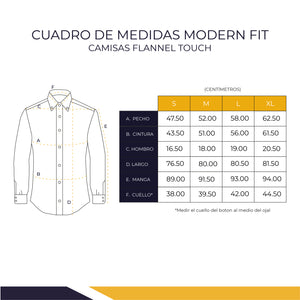 Camisa Lima Shirt Manga Larga Flannel Touch Azul Persia